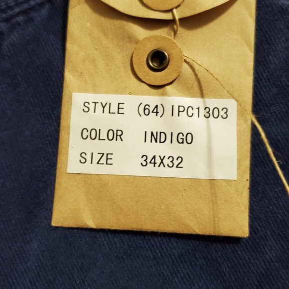 NWT Vintage 32-33x 32 Indigo Palms Chino Corduroy Blue Relaxed Fit Pants - Picture 7 of 13